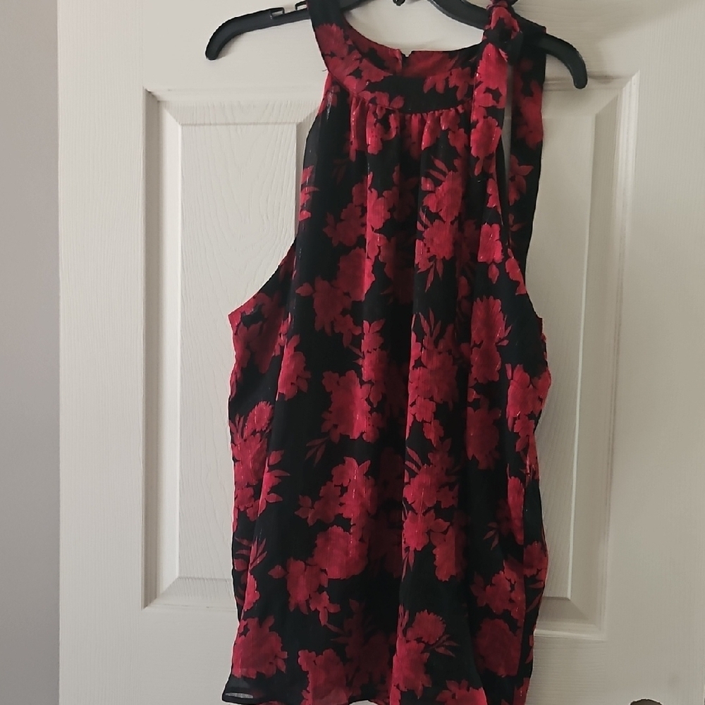Torrid Black and Red Sleeveless Tank Top
